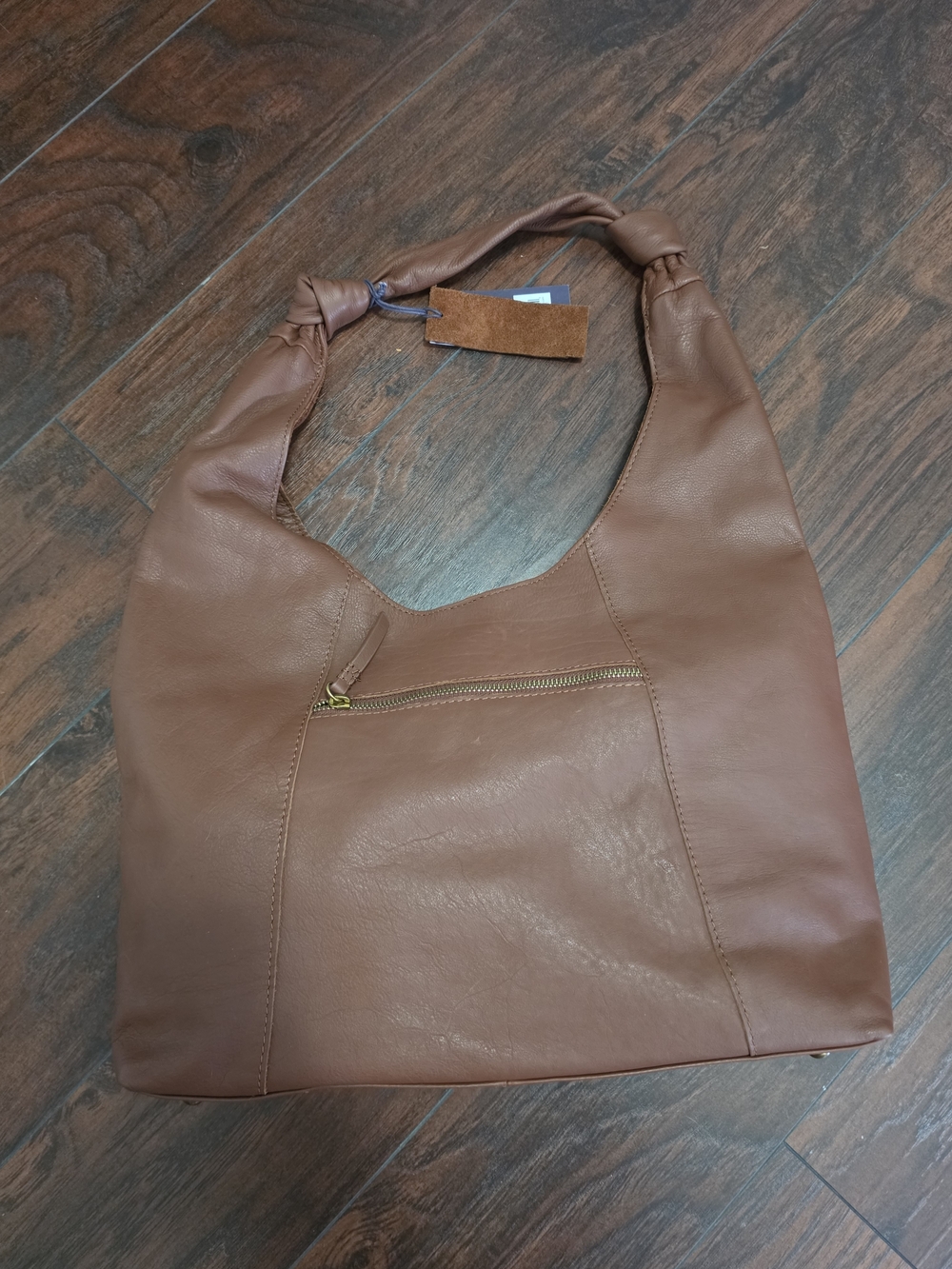 American Leather Co. Brown Real Leather Bag with Tag - Picture 4 of 7